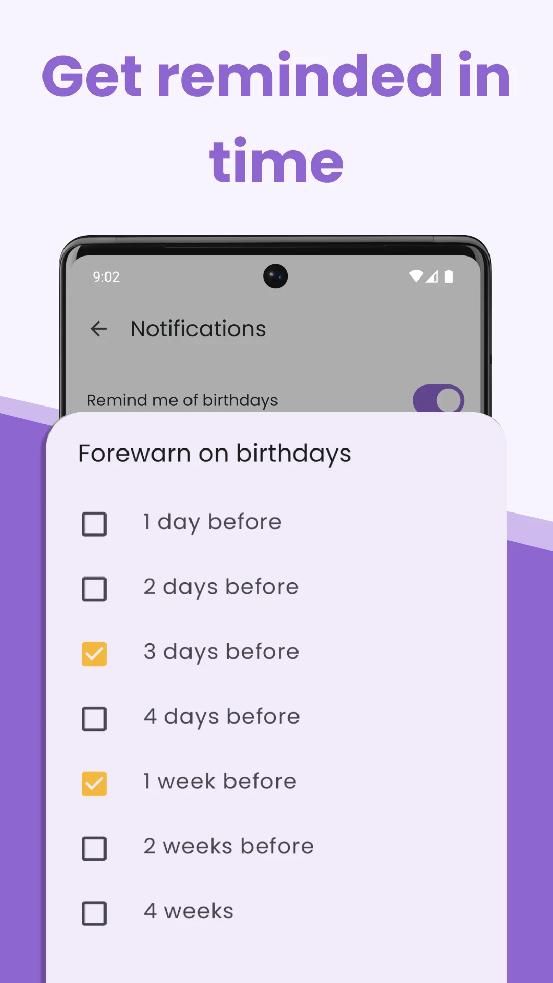 Birthday Calendar & Events screenshot